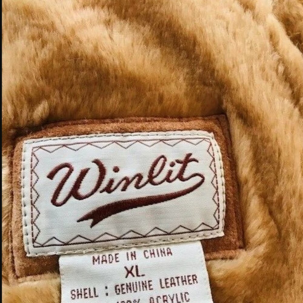 Winlit Genuine Suede and Faux Shearling/Fur Jacket, women’s size XL - Picture 5 of 7